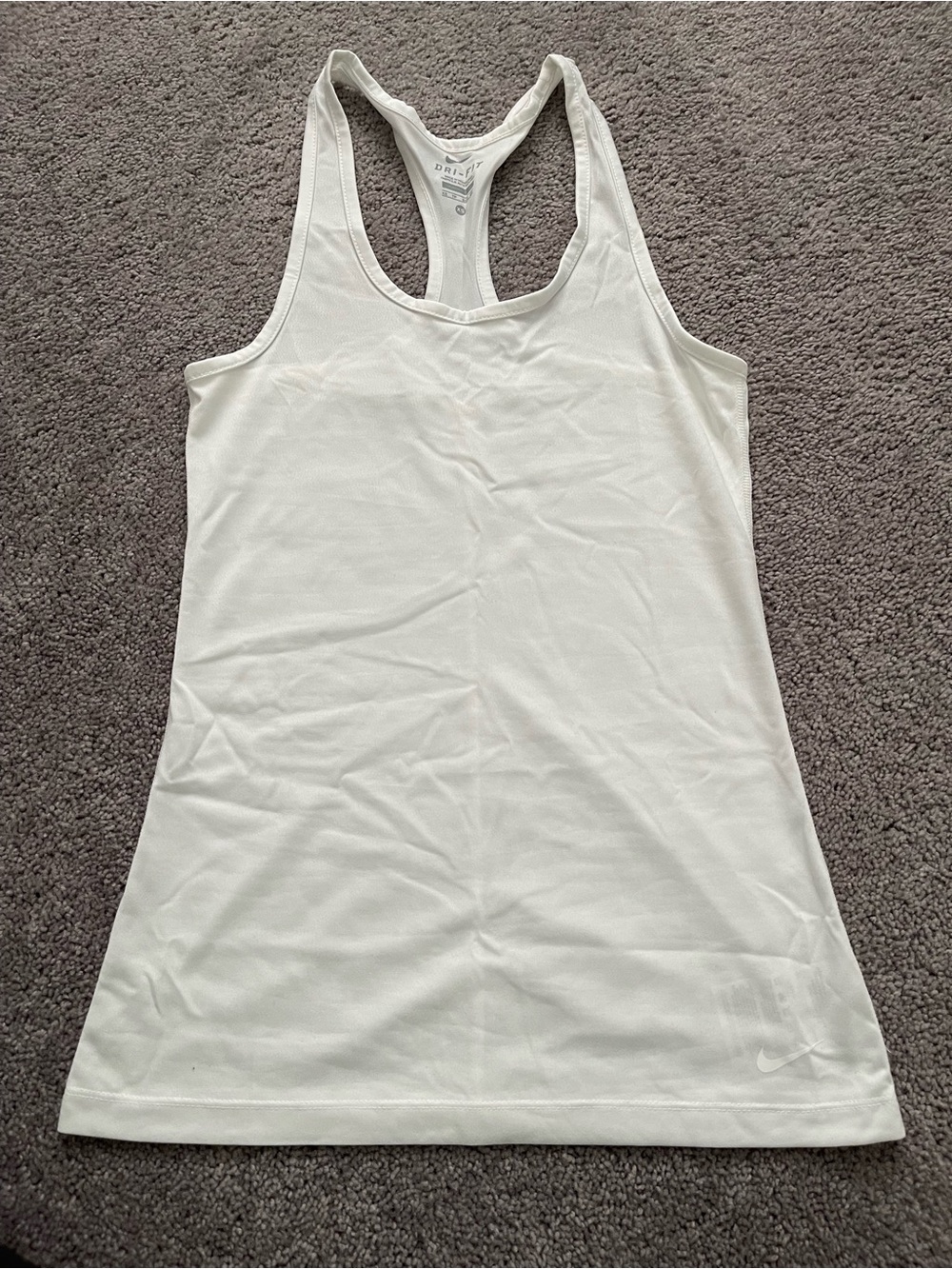 Nike White Women's Racerback Performance Tank